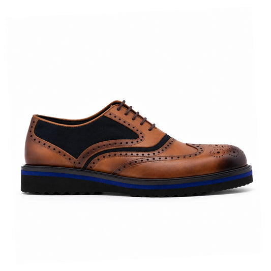 Richelieu 10: Marron clair et Daim bleu