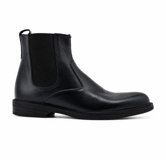 Bottines 3 Chelsea en Cuir Lisse: Noir