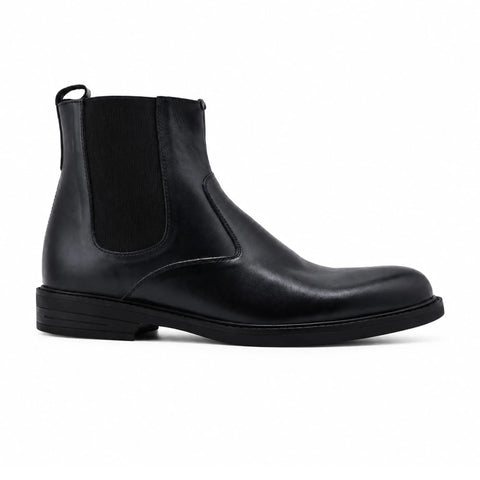 Bottines 3 Chelsea en Cuir Lisse: Noir