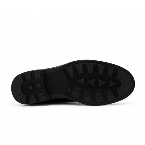 Bottines Chelsea à Lacets en Cuir: Noir Brogue