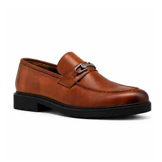 Mocassin à mors en cuir: Marron