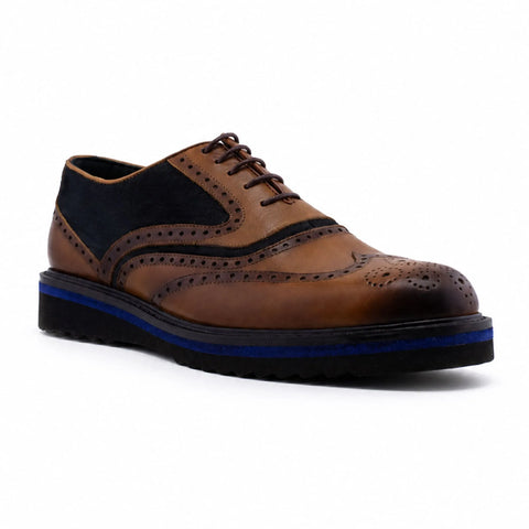 Richelieu 10: Marron clair et Daim bleu