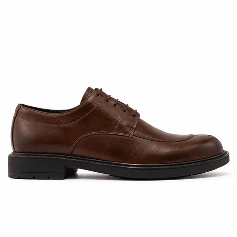 Derby 6 en cuir lisse: Marron