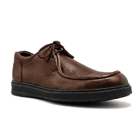 Derby 1 Casual en Cuir : Marron