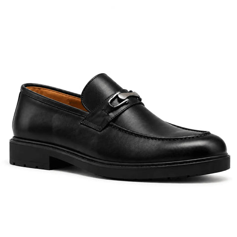 Mocassin à mors en cuir: Noir